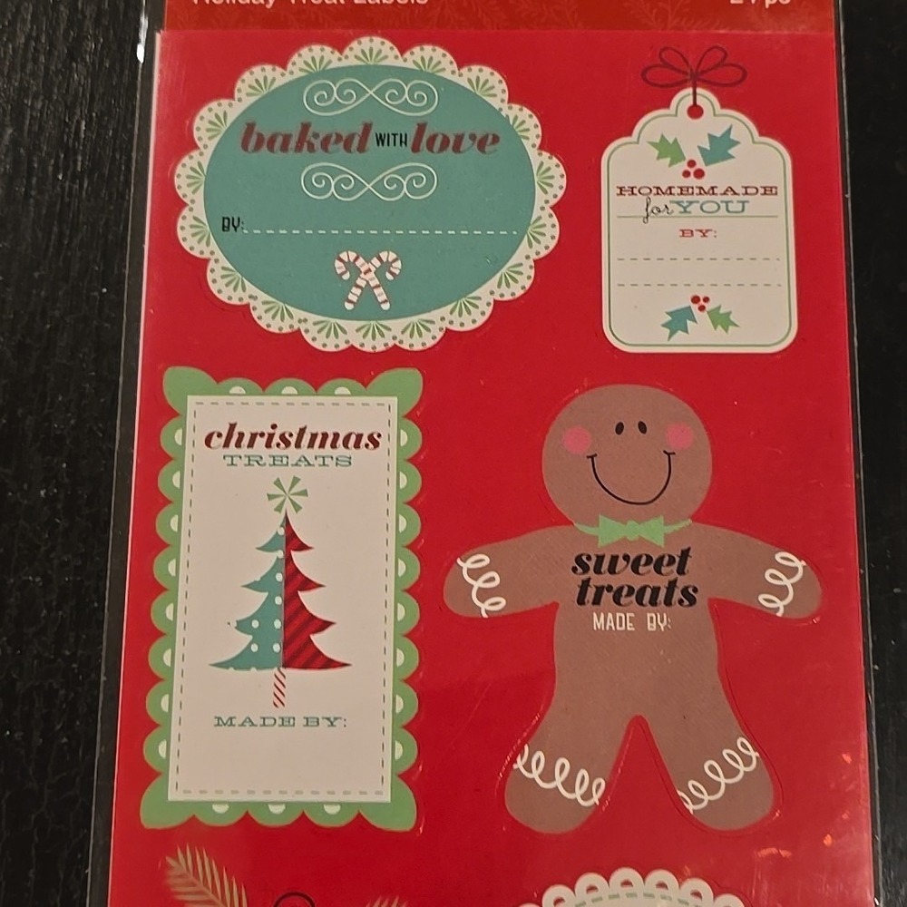 (3) Packs NEW Jo-Ann‎ Stores Holiday Christmas Treat Labels Stickers Baked Goods - Picture 4 of 7